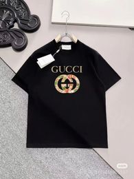 Men's T-shirt, Women's T-shirt, Designer T-shirt, High quality letter layer printed short sleeved loose casual T-shirt, 100% pure cotton men's and women's top NQ