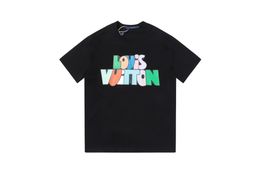 Men's T-shirt, Women's T-shirt, Designer T-shirt, High quality letter layer printed short sleeved loose casual T-shirt, 100% pure cotton men's and women's top PX