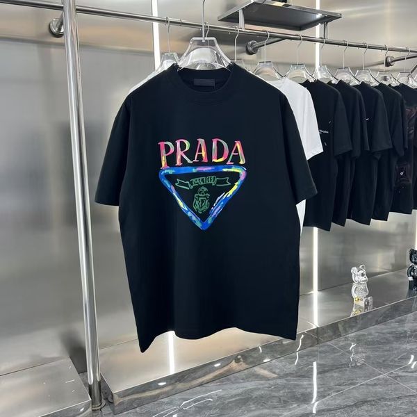 Men's T-shirt, Women's T-shirt, Designer T-shirt, High quality letter layer printed short sleeved loose casual T-shirt, 100% pure cotton men's and women's top BP