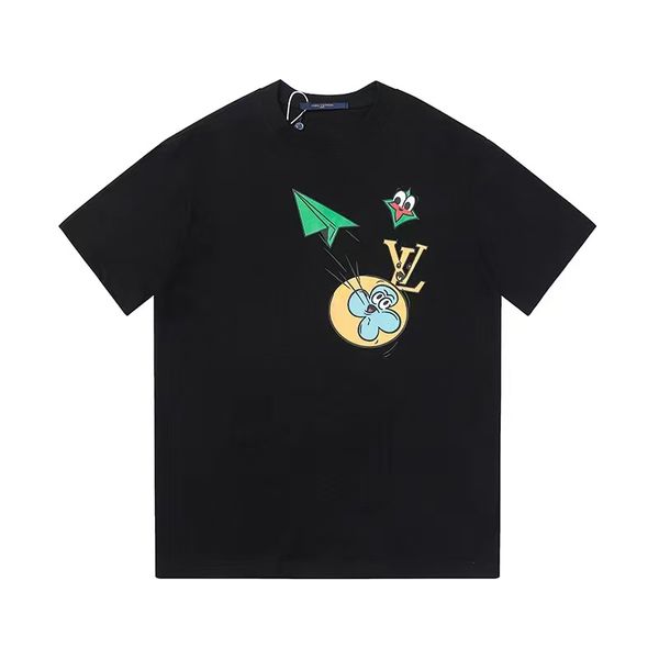 Men's T-shirt, Women's T-shirt, Designer T-shirt, High quality letter layer printed short sleeved loose casual T-shirt, 100% pure cotton men's and women's top PT