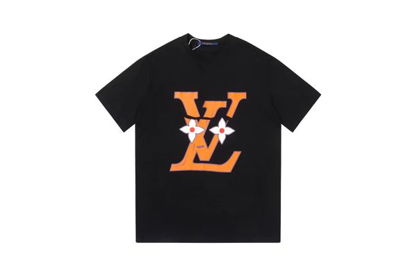Men's T-shirt, Women's T-shirt, Designer T-shirt, High quality letter layer printed short sleeved loose casual T-shirt, 100% pure cotton men's and women's top PP